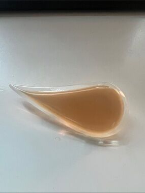 Vintage Resin Teardrop Pin Brooch Peach Clear